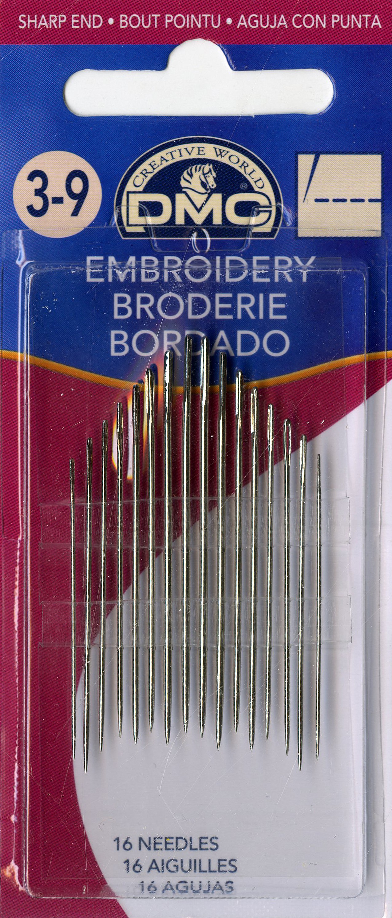 Dmc Embroidery Crewel Needles Size