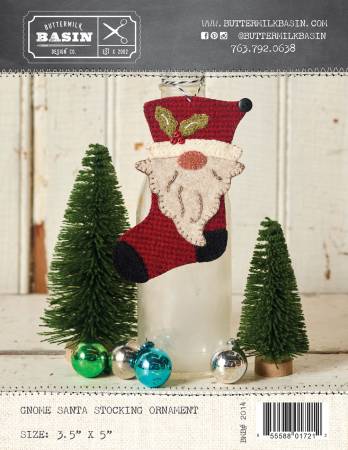 Gnome Santa Stocking Ornament