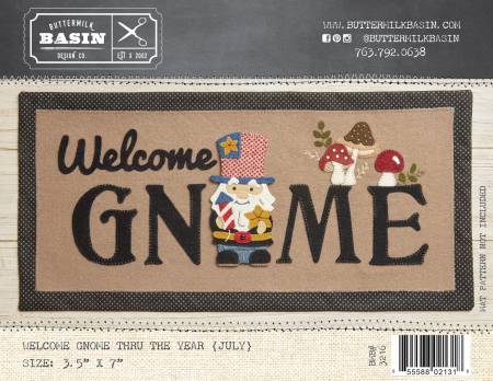 Welcome Gnome Thru the Year July
