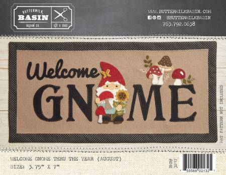 Welcome Gnome Thru the Year August