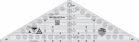 Creative Grids 120 Degree Triangle Quilt Ruler 6-1/2in x 21-1/2in