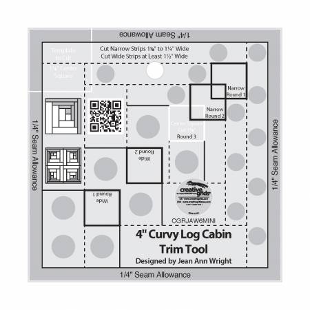 Creative Grids 4in Curvy Log Cabin Trim Tool