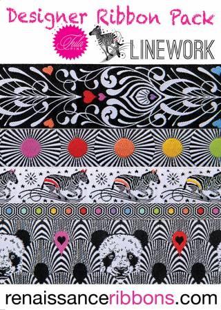 Tula Pink Linework Designer Ribbon Pack
