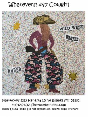 Whatevers! #47 Cowgirl Collage Pattern by Laura Heine