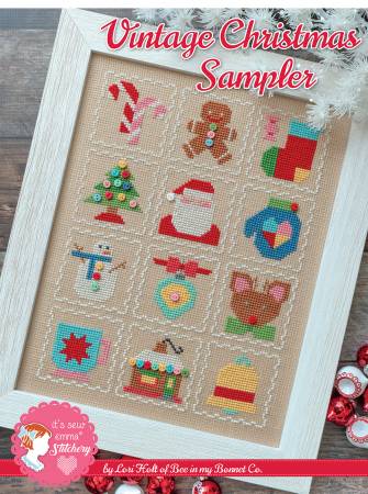 Vintage Christmas Sampler Cross Stitch Pattern