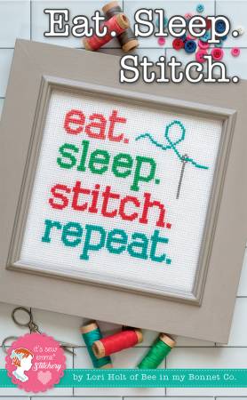 Eat. Sleep. Stitch. Repeat.  Cross Stitch Pattern