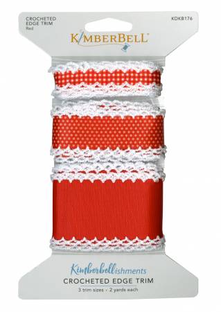 Crocheted Edge Trim Red