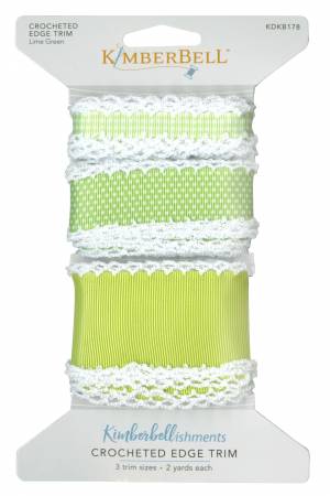 Crocheted Edge Trim Lime Green