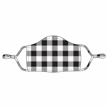 Black Buffalo Check Adjustable Mask