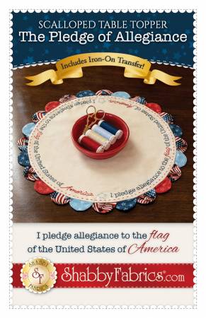 Scalloped Table Topper - The Pledge of Allegiance