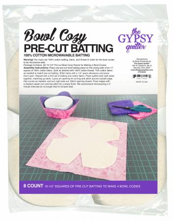 Bowl Cozy Pre-Cut Batting 8ct