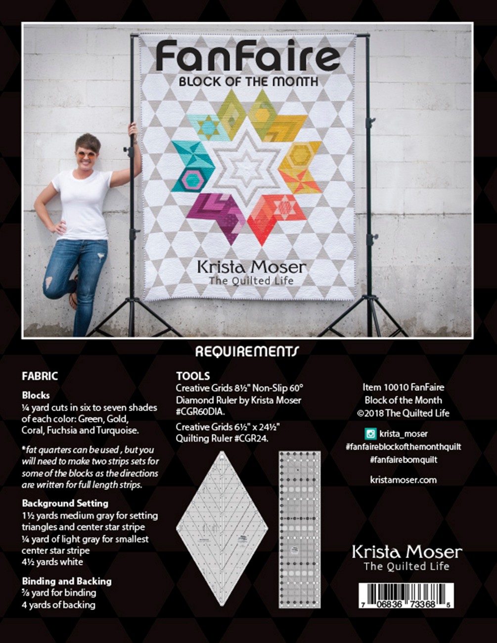 Creative Grids 60 Degree Mini Diamond Ruler, Creative Grids #CGR60DIAMINI
