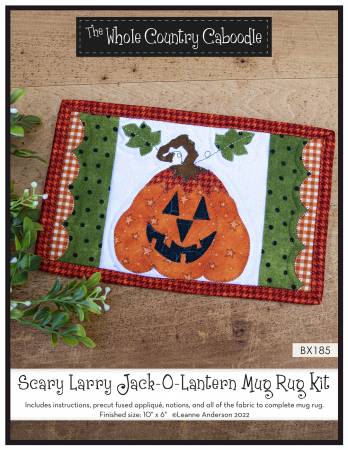 Scary Larry Jack-O-Lantern Mug Rug Kit