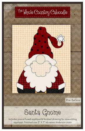 Santa Gnome Precut Fused Applique Pack