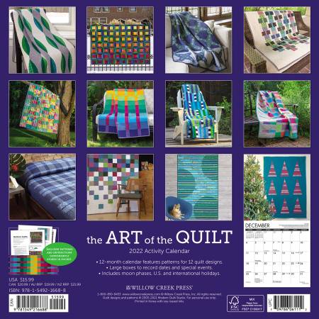 2022 Art of the Quilt Wall Calendar
