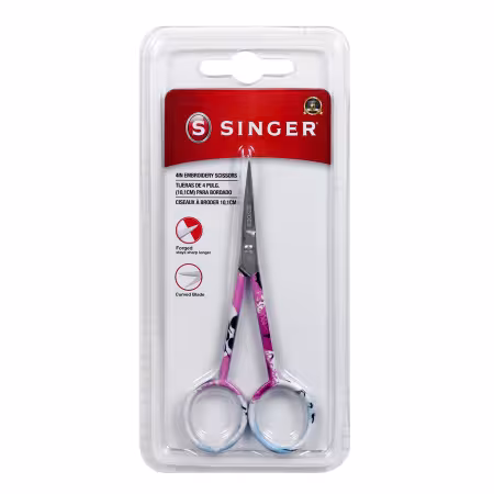 4in Forged Embroidery Scissors, Curved Tip - Graffiti Printed Handle