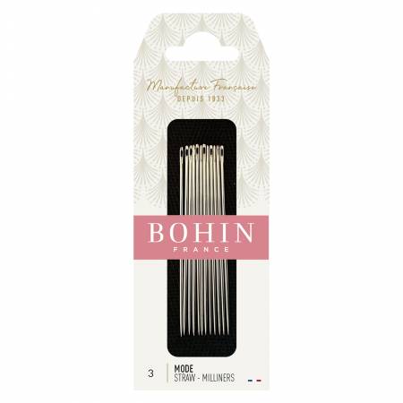 Bohin Milliners / Straw Needles Size 3 12ct
