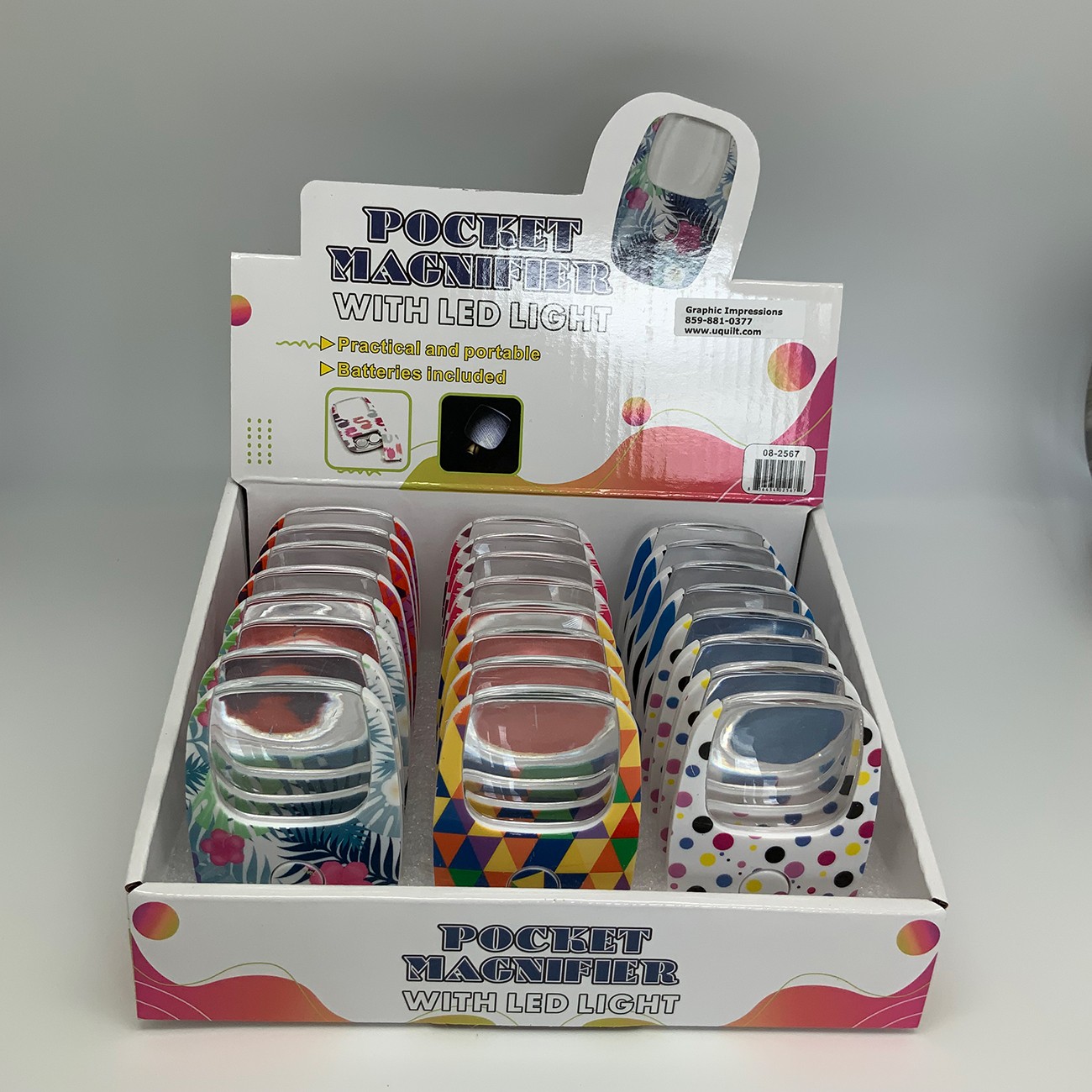 Pocket Magnifier Assortment 24ct