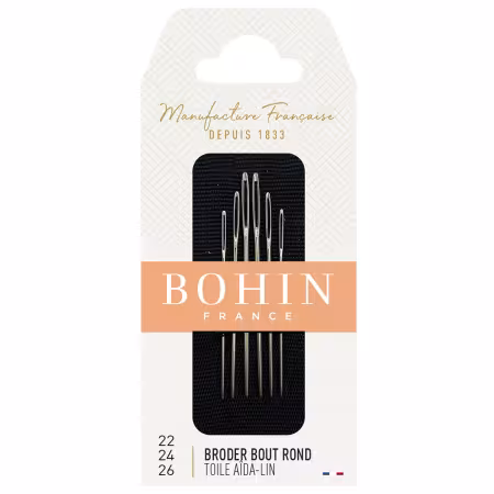 Cross Stitch Round Tip Needles Sizes 22 24 26