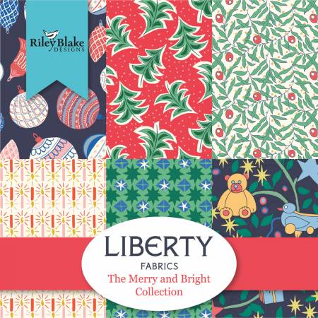 Liberty Merry And Bright 10in Squares, 42pcs/bundle