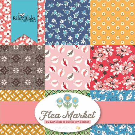 Flea Market 10in Squares, 42pcs, 3 bundles/pack
