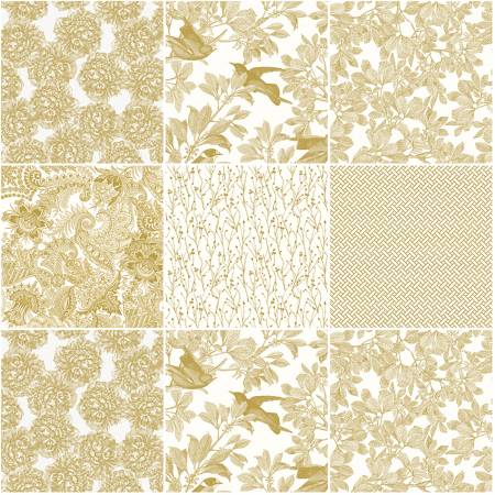 Castkata Classic 10in Square Gold, 42pcs, 3 bundles/pack