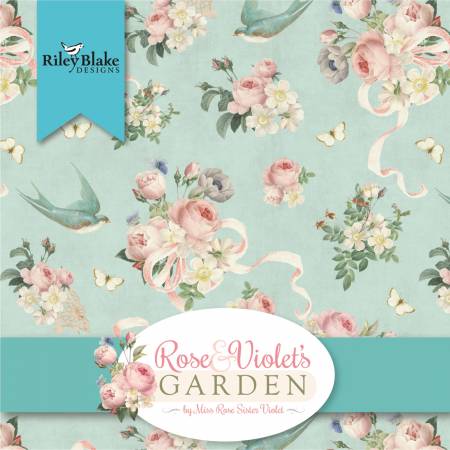 Rose Violets Garden 10in Squaers, 42pcs, 3 bundles/pack