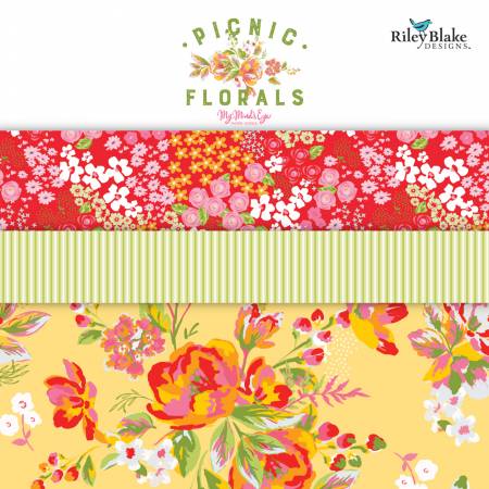 Picnic Florals 10 Inch Stacker, 42 Pcs.