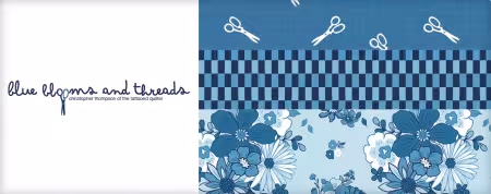Blue Blooms and Threads 10in Squares, 42pcs