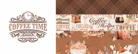 Coffee Time 10in Squares, 42pcs