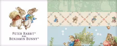 Peter Rabbit & Benjamin Bunny 10in Squares, 42pcs