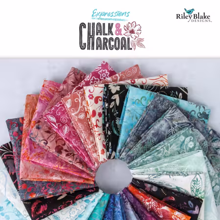 Batiks Chalk & Charcoal 10in Squares C, 42pcs