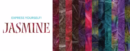Batiks Jasmine 10in Squares, 42pcs