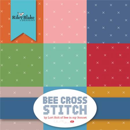 Bee Cross Stitch 10in Squares, 42pcs, 3 bundles/pack