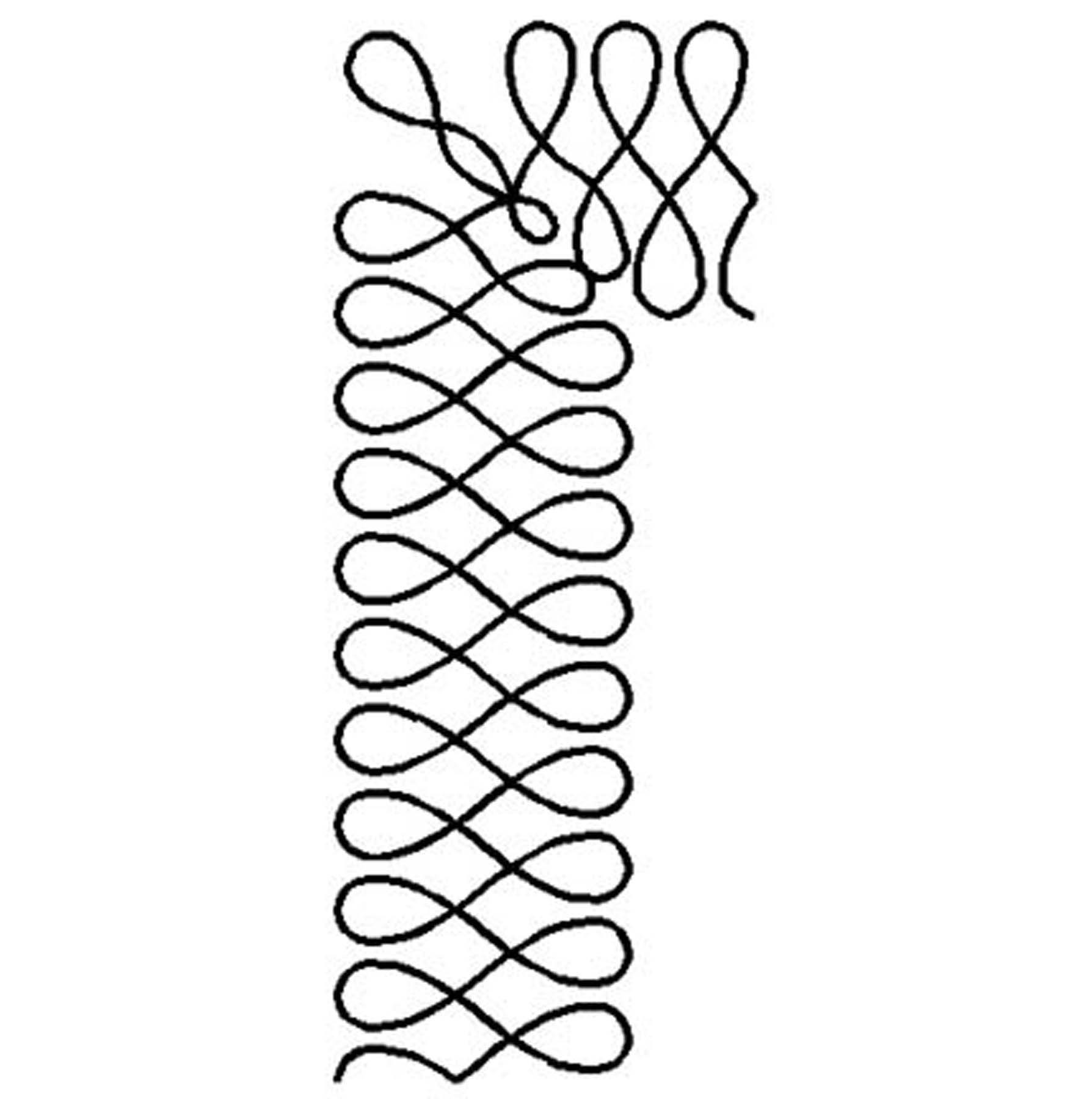 Quilt Stencil Loops Border 4-1/2in