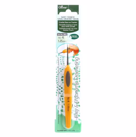 Clover Soft Touch Steel Crochet Hook Size 4 1.25mm