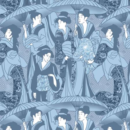 Blue Japanese Geishas