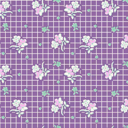 Purple Floral Grid