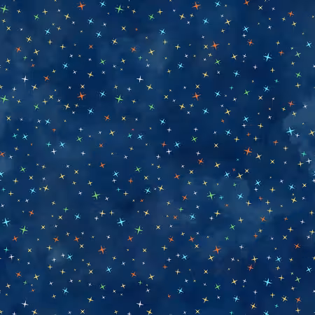 Dark Navy/Multi Stars