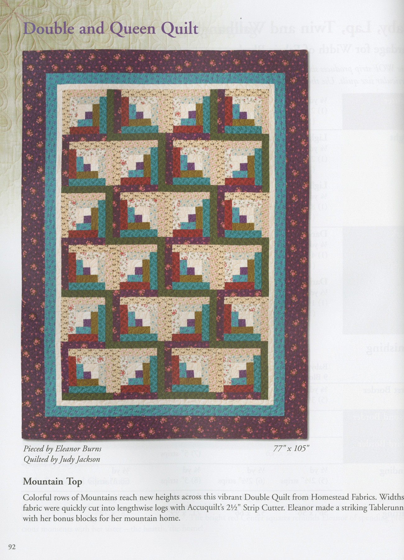 Make a Quilt in a Day Log Cabin Pattern 6th Edition