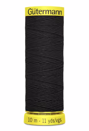 Polyester/Polyurethane Elastic Thread 10m/11yds Black