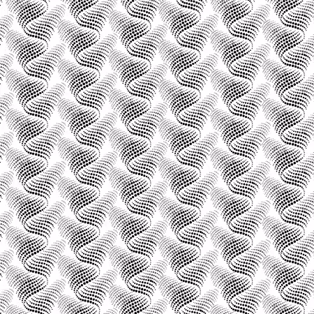 White/Black Wave Stripe