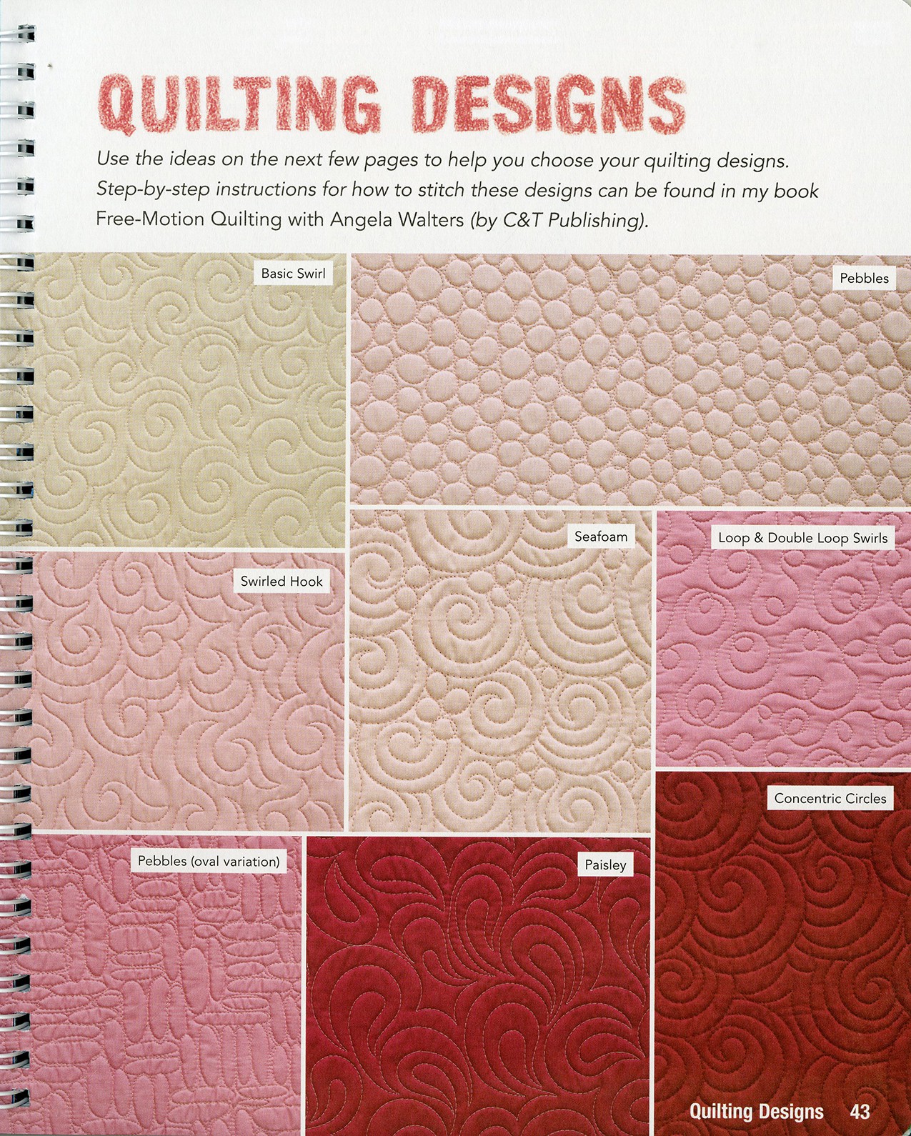 FreeMotion Quilting Workbook By Walters, Angela