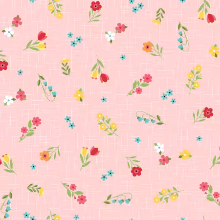 Pink Ditsy On Texture
