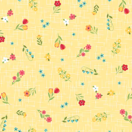 Yellow Ditsy On Texture