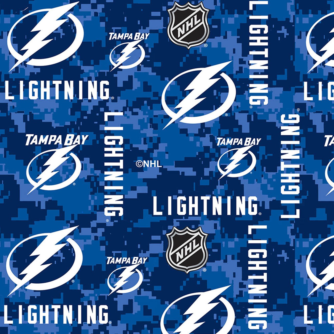 NHL Hockey Tampa Bay Lightning Digi on Fleece