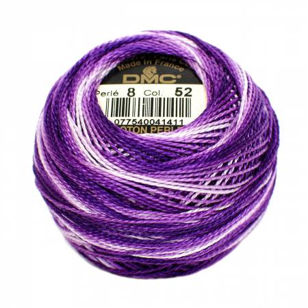 Pearl Cotton Balls Size 8 Variegated Violet