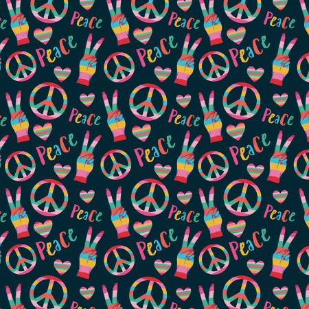 Bright Love Peace Black