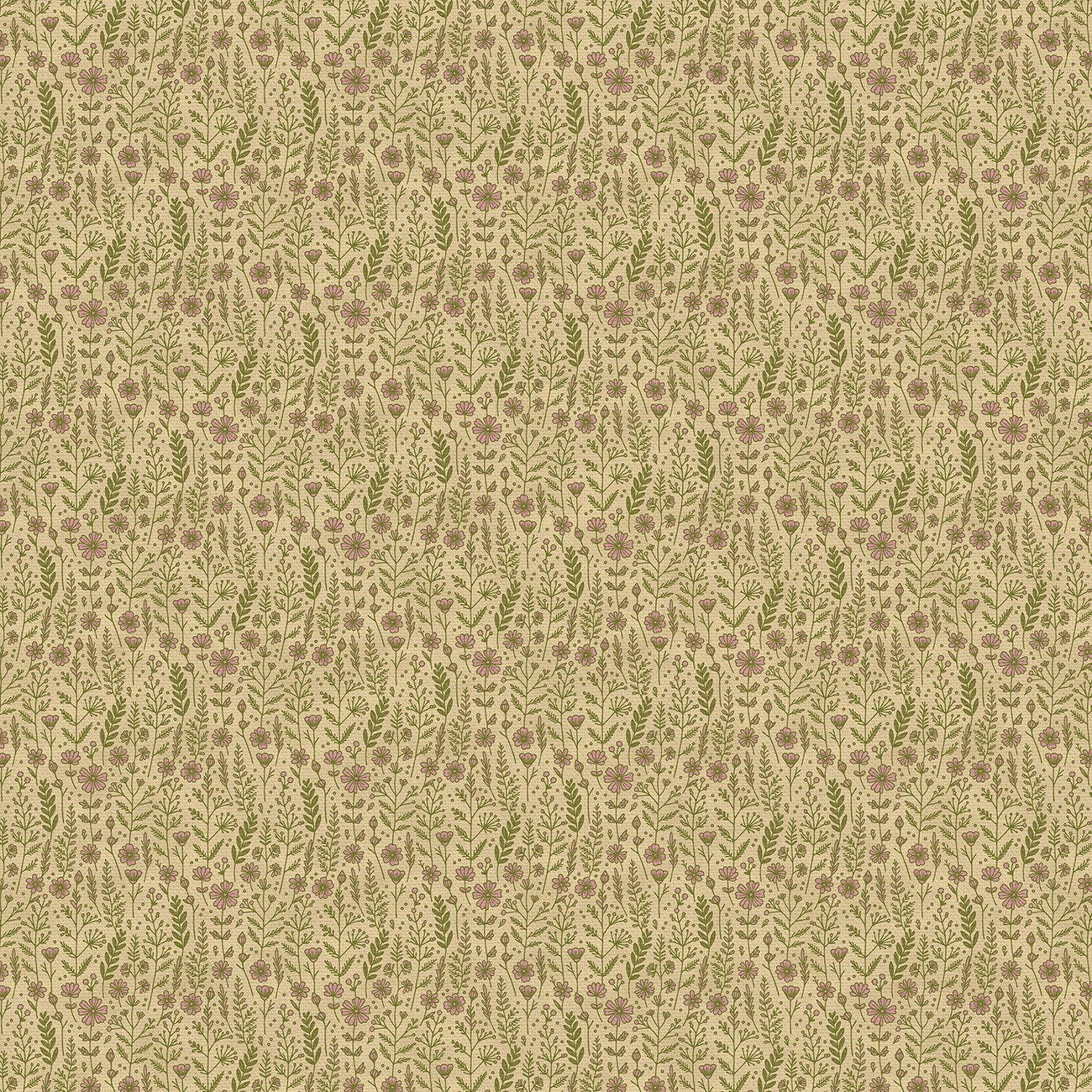 Wildflowers Gold Cotton