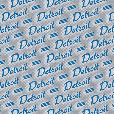 Detroit Vintage Script Blue/Grey